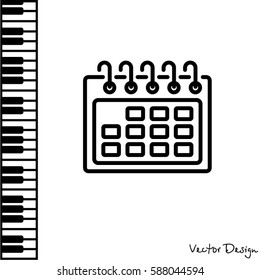 Web line icon. Calendar