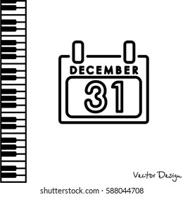 Web line icon. Calendar