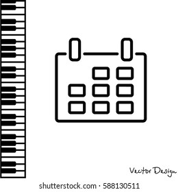 Web line icon. Calendar