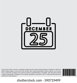 Web line icon. Calendar