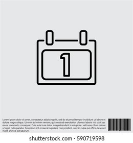 Web line icon. Calendar