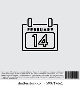 Web line icon. Calendar