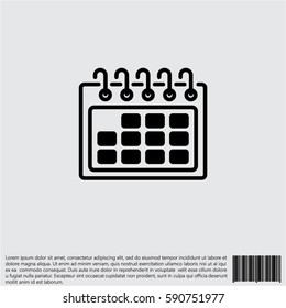 Web line icon. Calendar