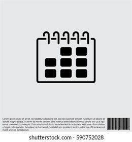 Web line icon. Calendar