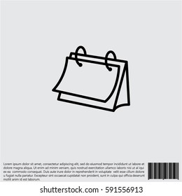 Web line icon. Calendar