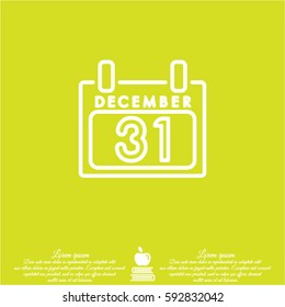 Web line icon. Calendar