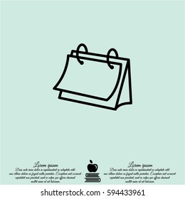 Web line icon. Calendar
