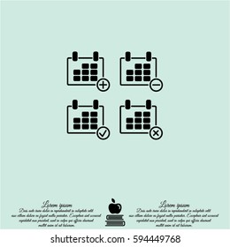Web line icon. Calendar