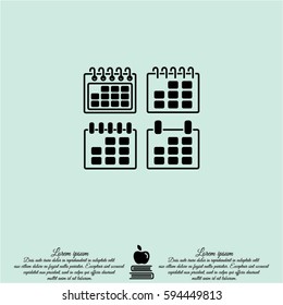 Web line icon. Calendar