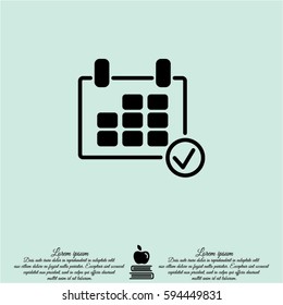 Web line icon. Calendar