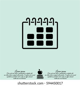 Web line icon. Calendar