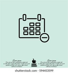 Web line icon. Calendar