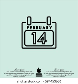 Web line icon. Calendar