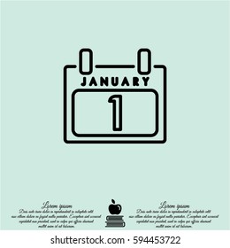Web line icon. Calendar