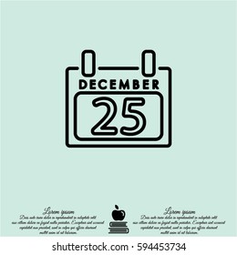 Web line icon. Calendar