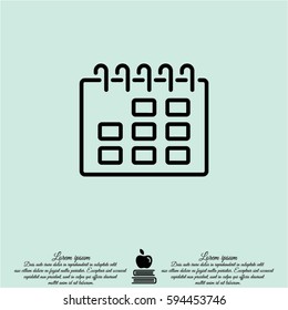 Web line icon. Calendar