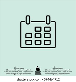 Web line icon. Calendar