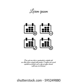 Web line icon. Calendar