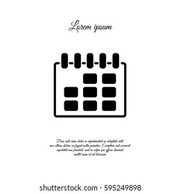 Web line icon. Calendar