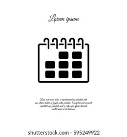 Web line icon. Calendar