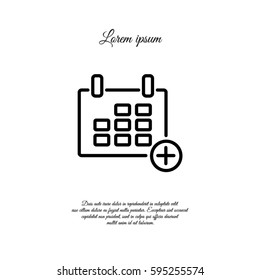 Web line icon. Calendar