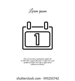 Web line icon. Calendar