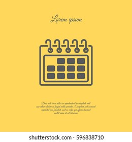 Web line icon. Calendar