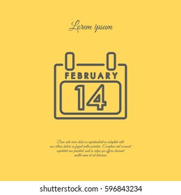Web line icon. Calendar