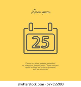 Web line icon. Calendar