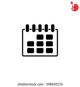 Web line icon. Calendar