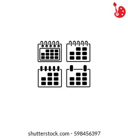 Web line icon. Calendar