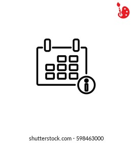 Web line icon. Calendar