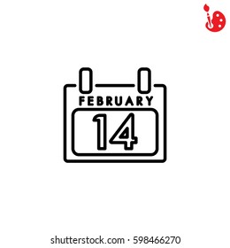 Web line icon. Calendar