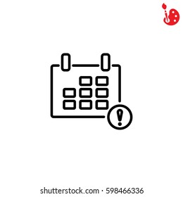 Web line icon. Calendar