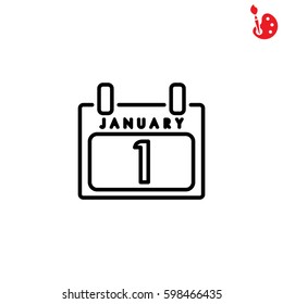Web line icon. Calendar