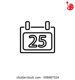 Web line icon. Calendar