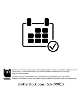 Web line icon. Calendar