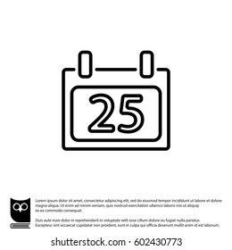 Web line icon. Calendar