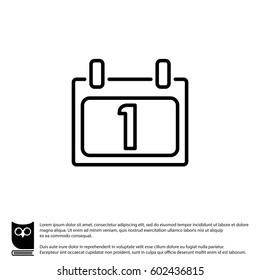 Web line icon. Calendar