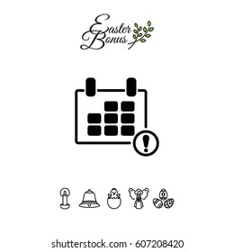 Web line icon. Calendar