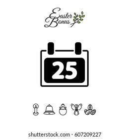 Web line icon. Calendar
