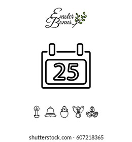 Web line icon. Calendar