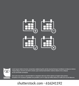 Web line icon. Calendar