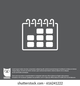 Web line icon. Calendar