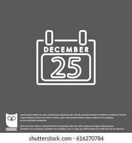 Web line icon. Calendar