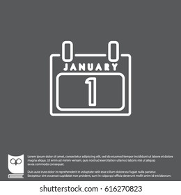 Web line icon. Calendar