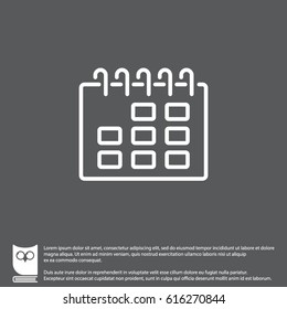 Web line icon. Calendar
