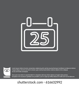 Web line icon. Calendar