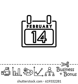 Web line icon. Calendar