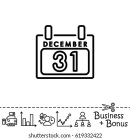 Web line icon. Calendar
